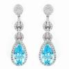 Zirconia Earrings with a Faceted Drop in an Aquamarine color 45.455€ #500629104663